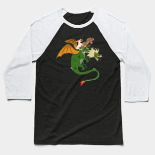 Unicorn T-rex Dinosaur Dragon Gift Baseball T-Shirt